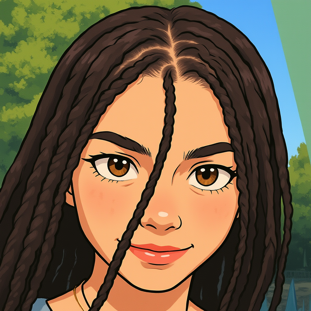 Braided hairstyle avatar result